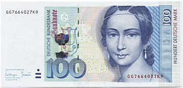 100 Deutsche Mark 1996 (Schumann) Fehldruck 1