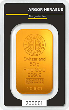 Argor-Heraeus Gold Bar 50 g